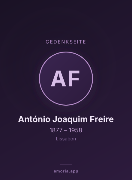 Gedenkportrait von António Joaquim Freire