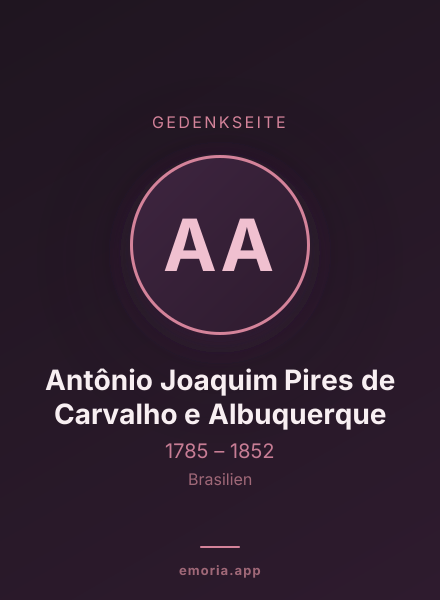 Gedenkportrait von Antônio Joaquim Pires de Carvalho e Albuquerque