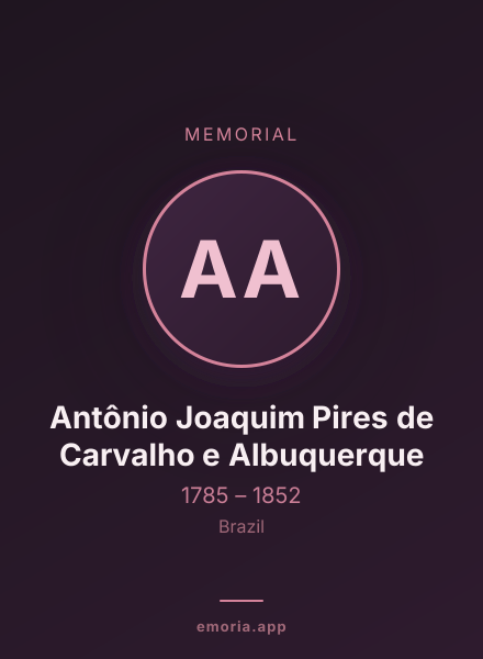 Memorial portrait of Antônio Joaquim Pires de Carvalho e Albuquerque