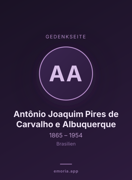 Gedenkportrait von Antônio Joaquim Pires de Carvalho e Albuquerque