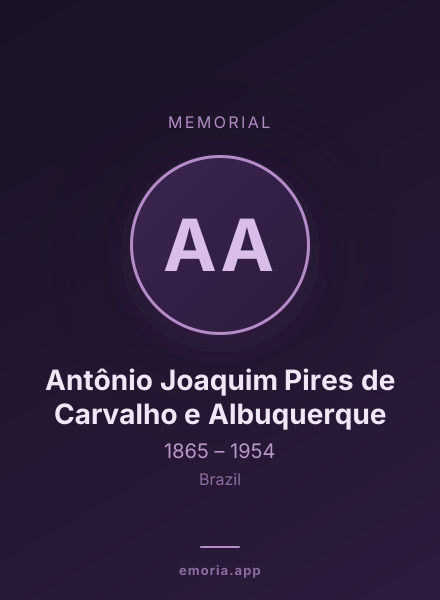 Memorial portrait of Antônio Joaquim Pires de Carvalho e Albuquerque