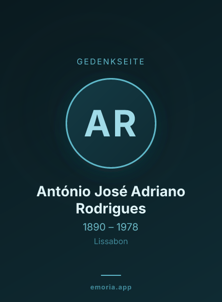 Gedenkportrait von António José Adriano Rodrigues