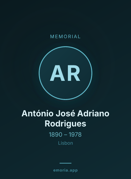 Memorial portrait of António José Adriano Rodrigues