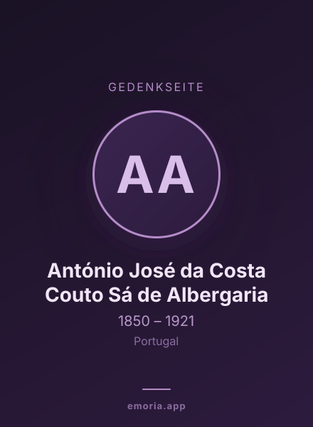 Gedenkportrait von António José da Costa Couto Sá de Albergaria