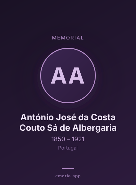 Memorial portrait of António José da Costa Couto Sá de Albergaria