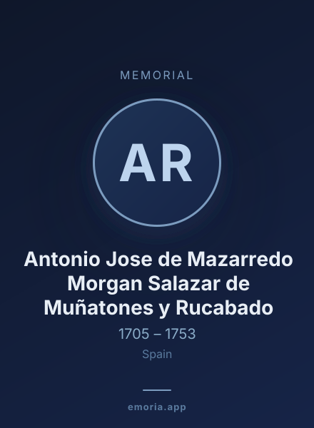 Memorial portrait of Antonio Jose de Mazarredo Morgan Salazar de Muñatones y Rucabado