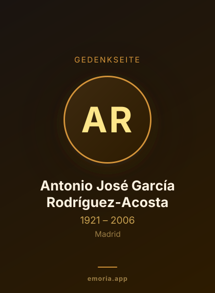 Gedenkportrait von Antonio José García Rodríguez-Acosta