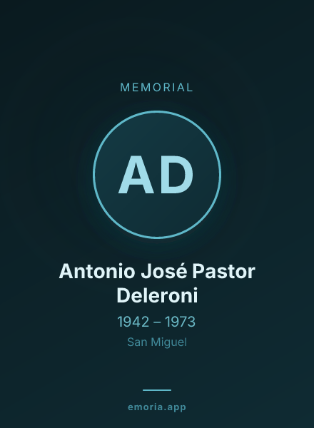 Memorial portrait of Antonio José Pastor Deleroni