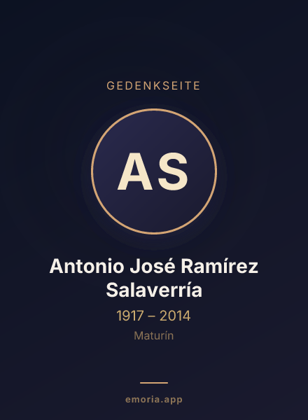 Gedenkportrait von Antonio José Ramírez Salaverría