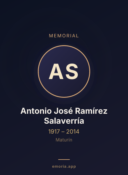 Memorial portrait of Antonio José Ramírez Salaverría