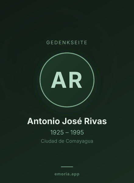 Gedenkportrait von Antonio José Rivas