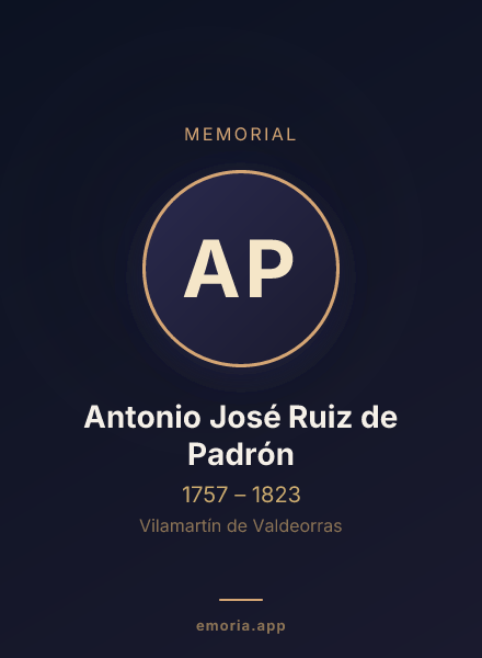 Memorial portrait of Antonio José Ruiz de Padrón