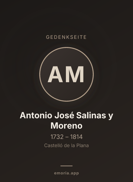 Gedenkportrait von Antonio José Salinas y Moreno