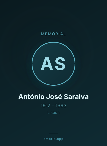 Memorial portrait of António José Saraiva