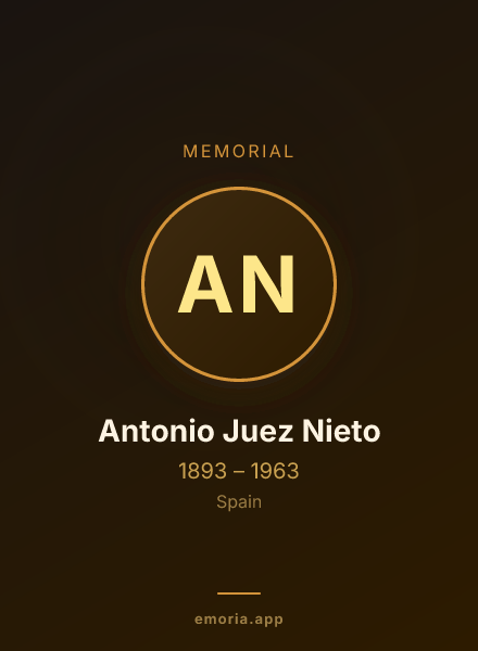 Memorial portrait of Antonio Juez Nieto