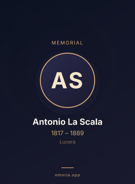 Memorial portrait of Antonio La Scala