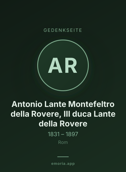 Gedenkportrait von Antonio Lante Montefeltro della Rovere, III duca Lante della Rovere