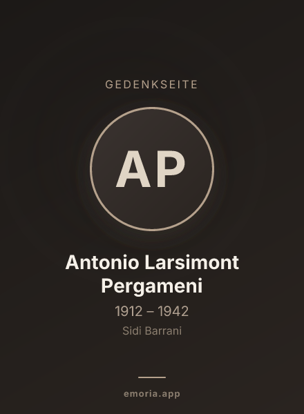 Gedenkportrait von Antonio Larsimont Pergameni