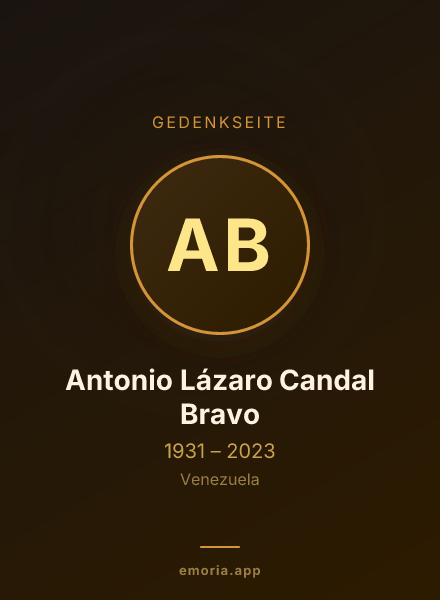 Gedenkportrait von Antonio Lázaro Candal Bravo
