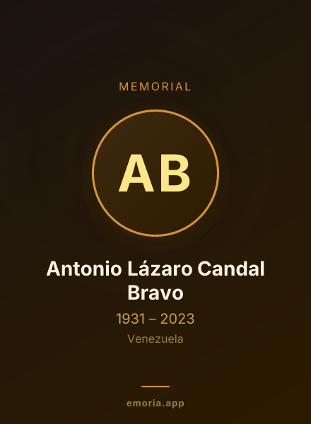 Memorial portrait of Antonio Lázaro Candal Bravo