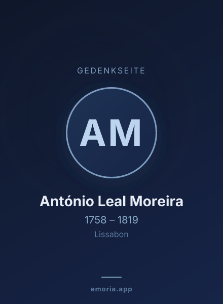 Gedenkportrait von António Leal Moreira