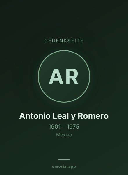Gedenkportrait von Antonio Leal y Romero