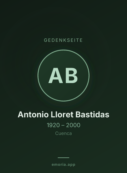 Gedenkportrait von Antonio Lloret Bastidas