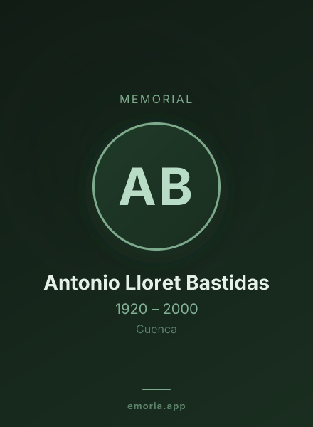 Memorial portrait of Antonio Lloret Bastidas
