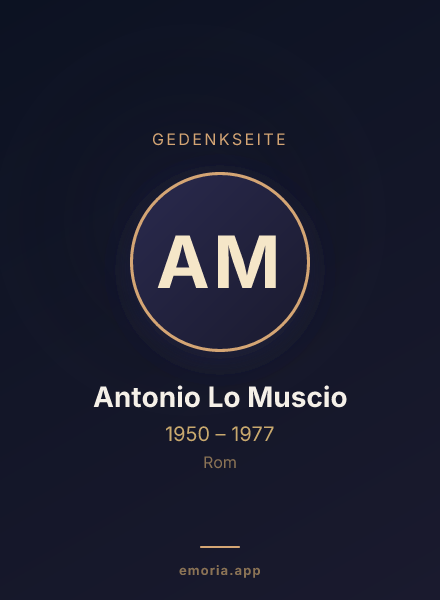 Gedenkportrait von Antonio Lo Muscio