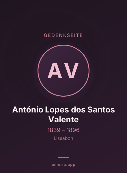Gedenkportrait von António Lopes dos Santos Valente