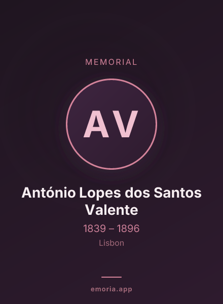 Memorial portrait of António Lopes dos Santos Valente