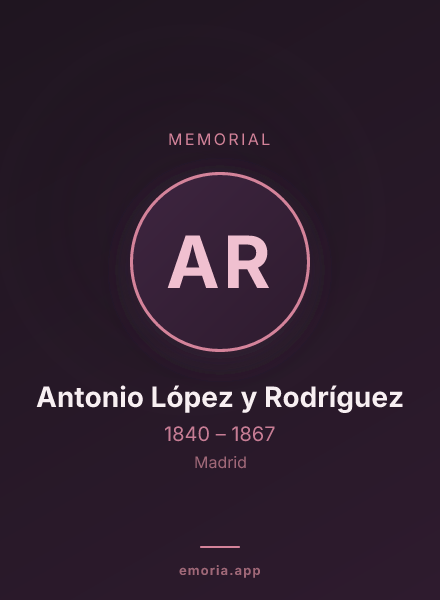 Memorial portrait of Antonio López y Rodríguez