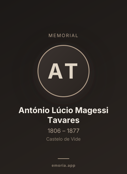 Memorial portrait of António Lúcio Magessi Tavares