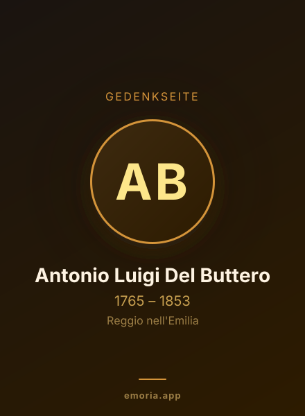 Gedenkportrait von Antonio Luigi Del Buttero