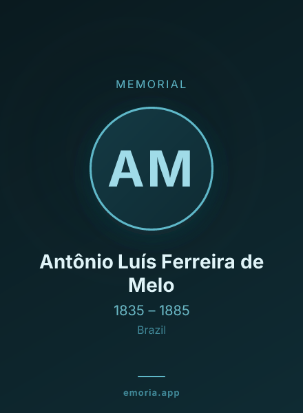 Memorial portrait of Antônio Luís Ferreira de Melo