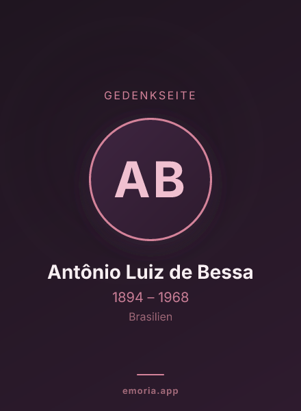 Gedenkportrait von Antônio Luiz de Bessa