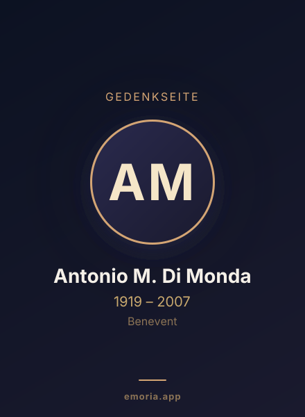 Gedenkportrait von Antonio M. Di Monda