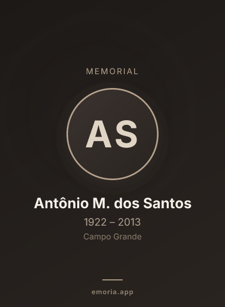 Memorial portrait of Antônio M. dos Santos