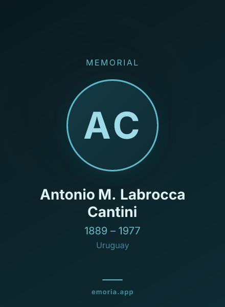 Memorial portrait of Antonio M. Labrocca Cantini
