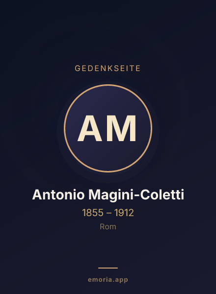 Gedenkportrait von Antonio Magini-Coletti
