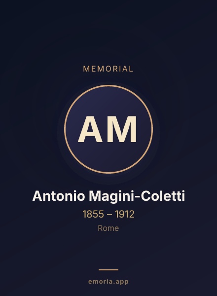 Memorial portrait of Antonio Magini-Coletti