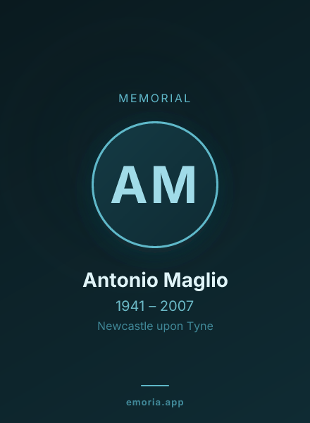 Memorial portrait of Antonio Maglio