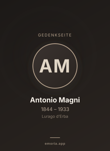 Gedenkportrait von Antonio Magni