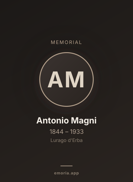Memorial portrait of Antonio Magni