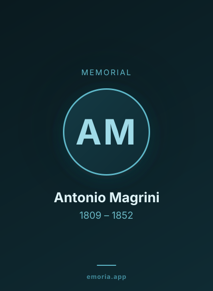Memorial portrait of Antonio Magrini