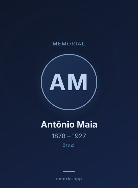 Memorial portrait of Antônio Maia
