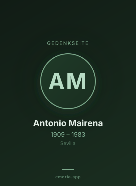 Gedenkportrait von Antonio Mairena