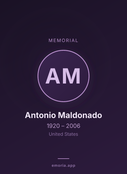 Memorial portrait of Antonio Maldonado