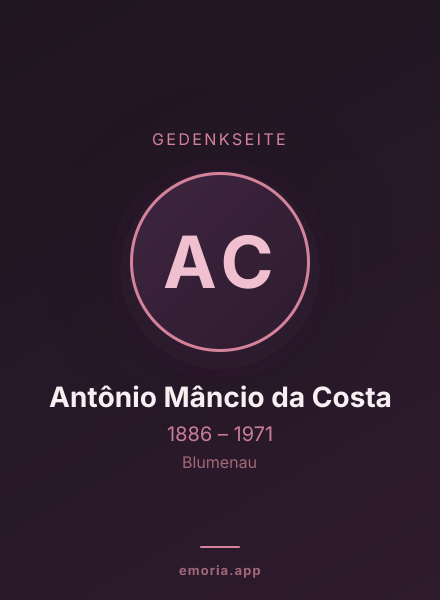 Gedenkportrait von Antônio Mâncio da Costa