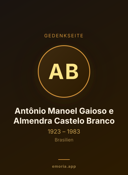 Gedenkportrait von Antônio Manoel Gaioso e Almendra Castelo Branco
